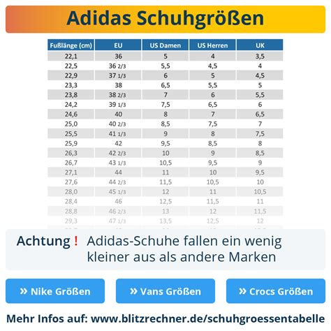 schuhgrößentabelle damen adidas